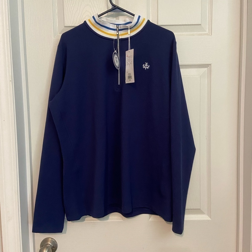 Lady Hagar Women's  1/4 Zip Long Sleeve Pullover Sweater Shirt Sz Xxl UPF 50+